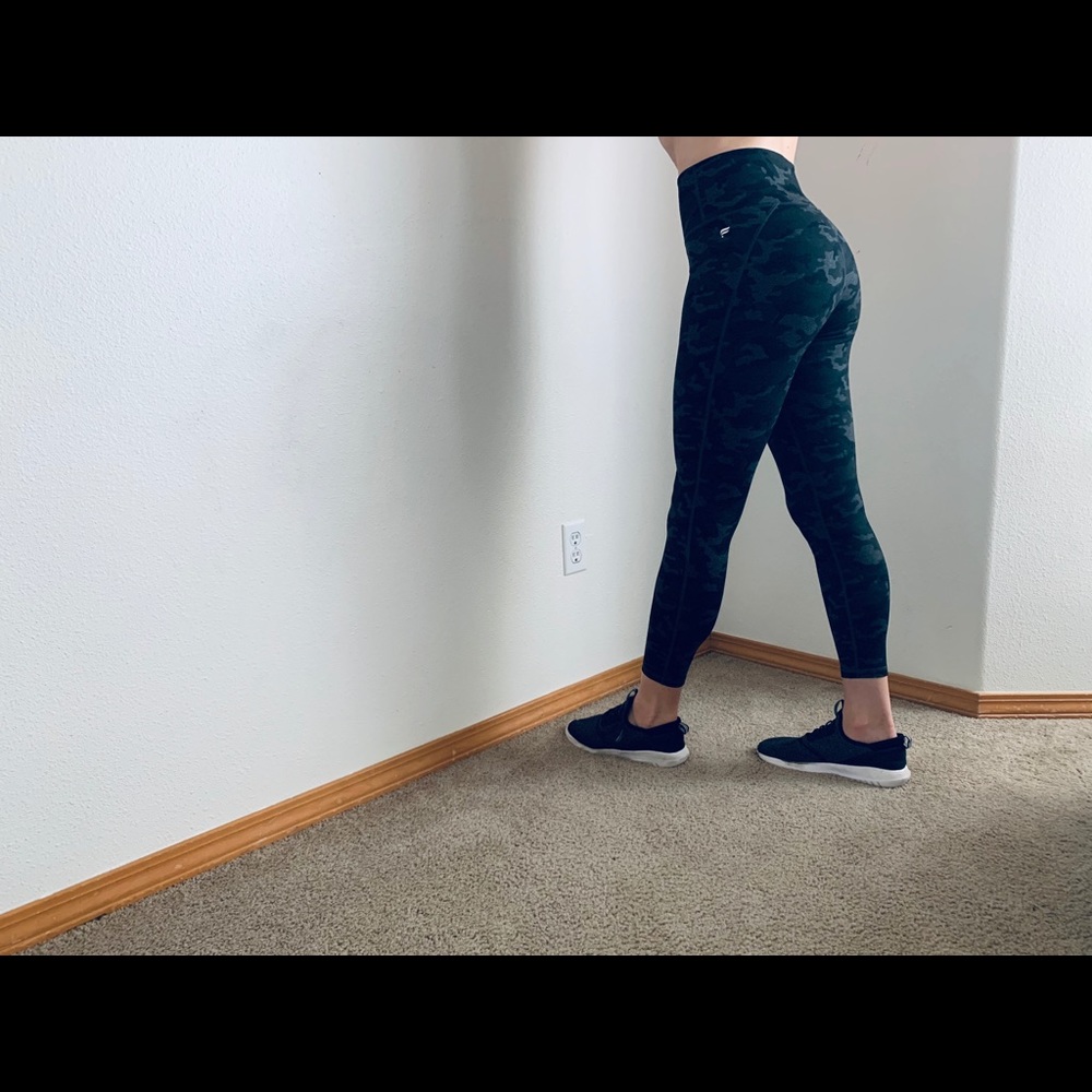 Fabletics camo army green  high rise leggings